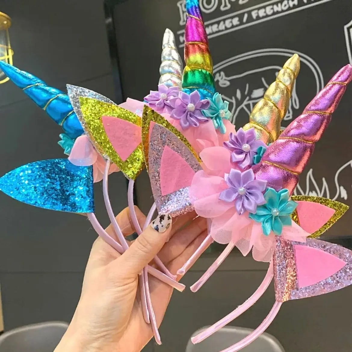 Accessoire paillettes licorne