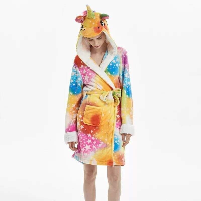 Peignoir licorne sur cintre
