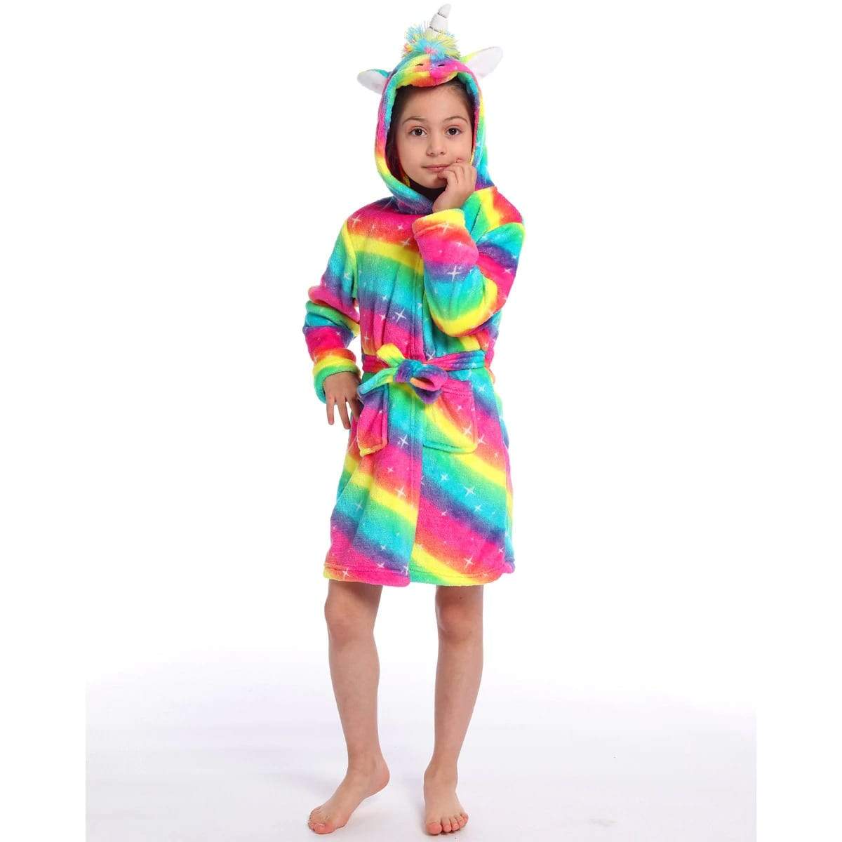 Peignoir licorne coloré