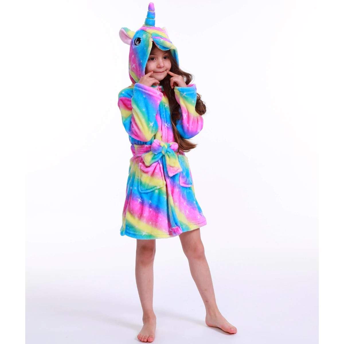 Peignoir licorne avec capuche