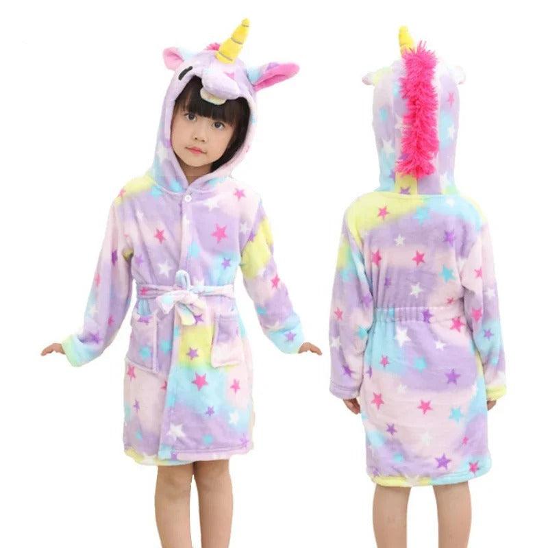 peignoir licorne avec capuche