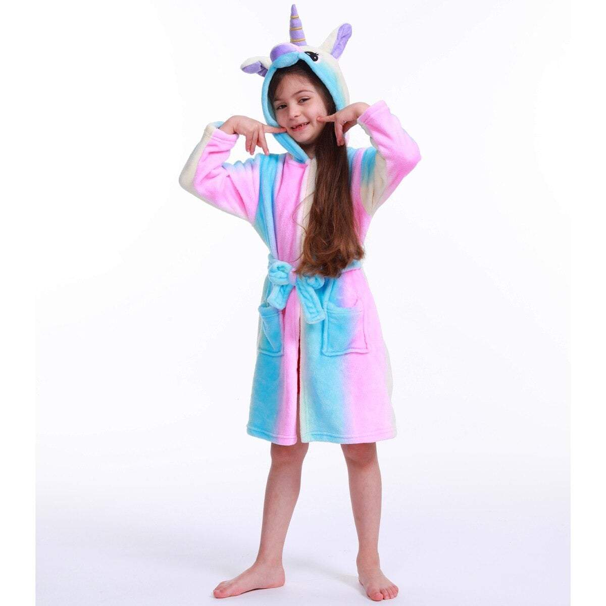 Peignoir licorne enfant