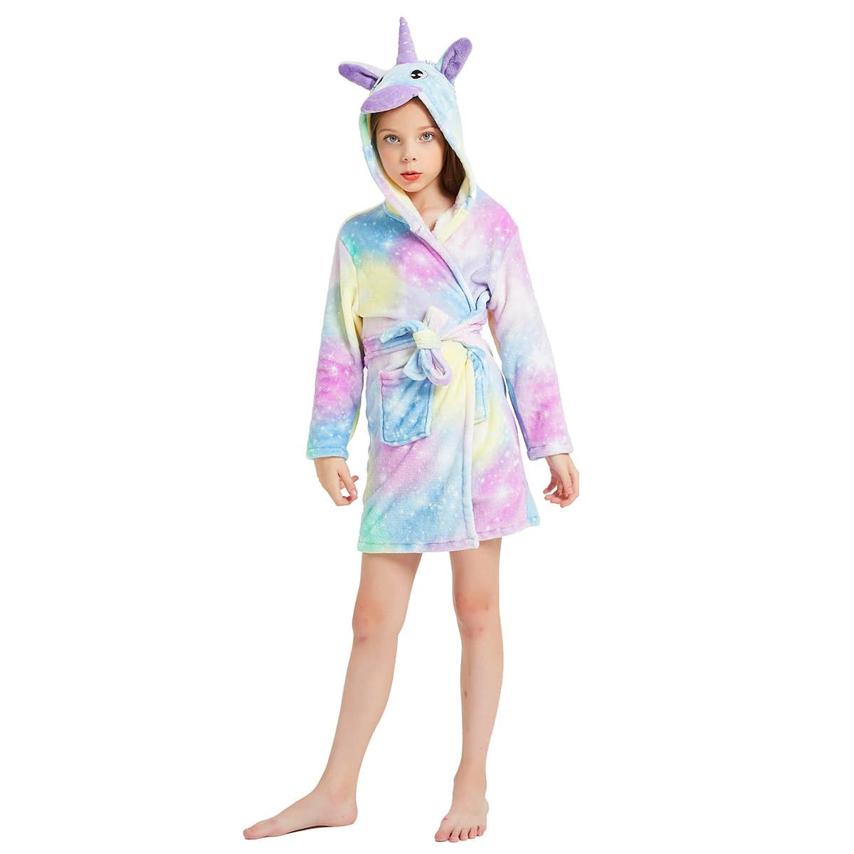 Peignoir licorne galaxie vu de face