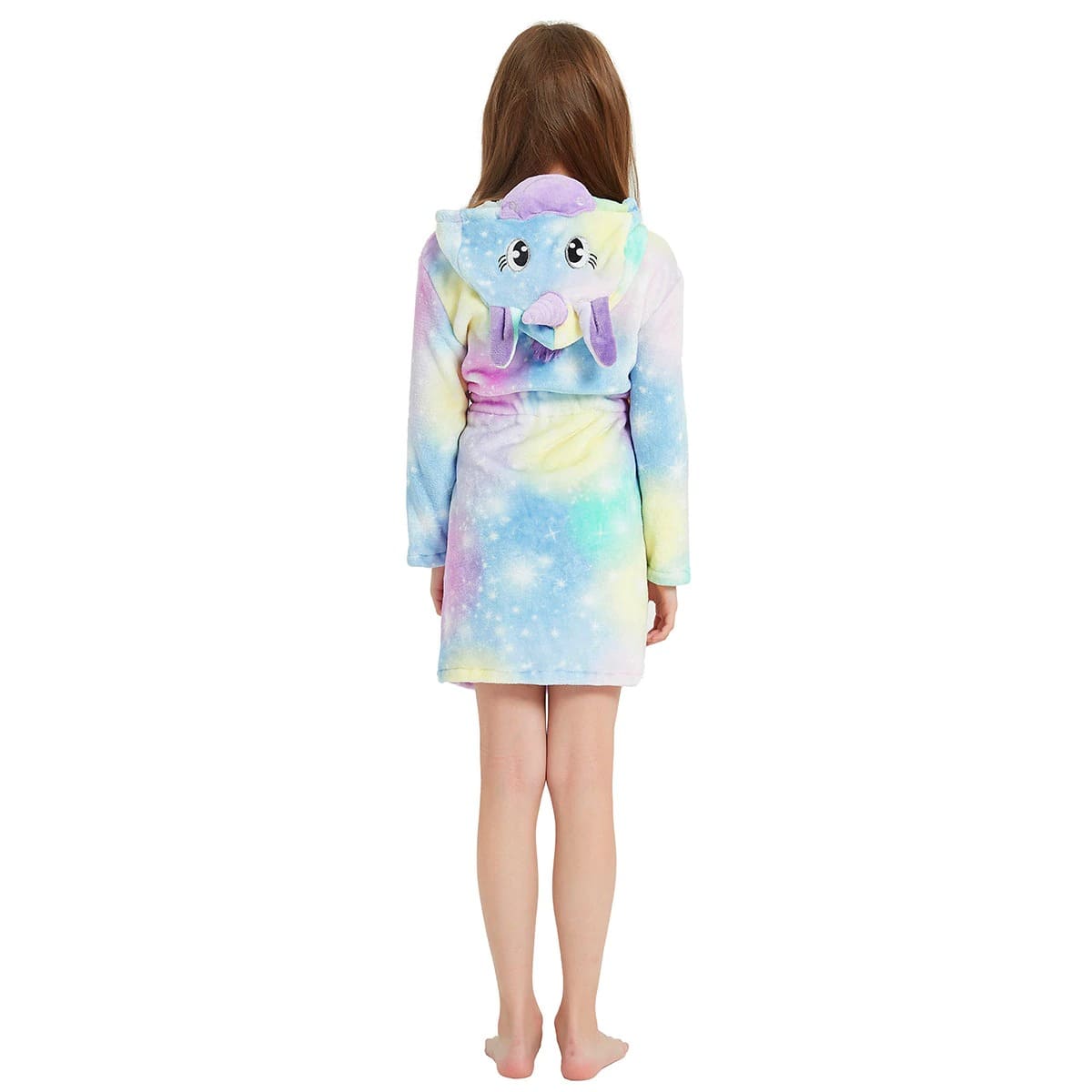 Coloris galaxie vibrant du peignoir