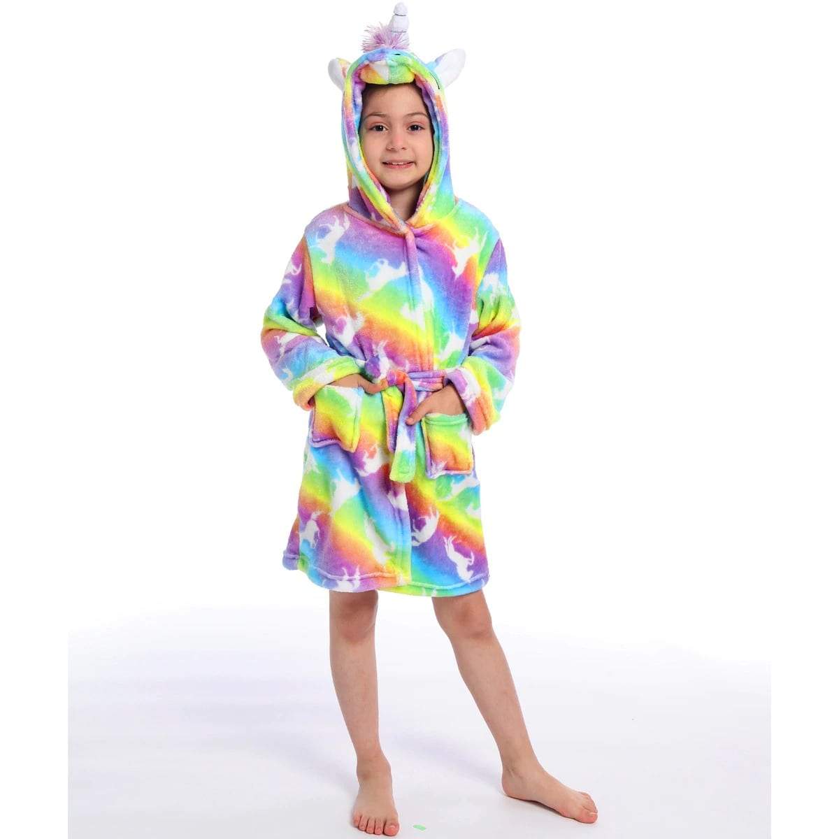 Capuche licorne peignoir