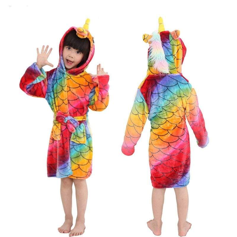 Peignoir magique licorne enfant