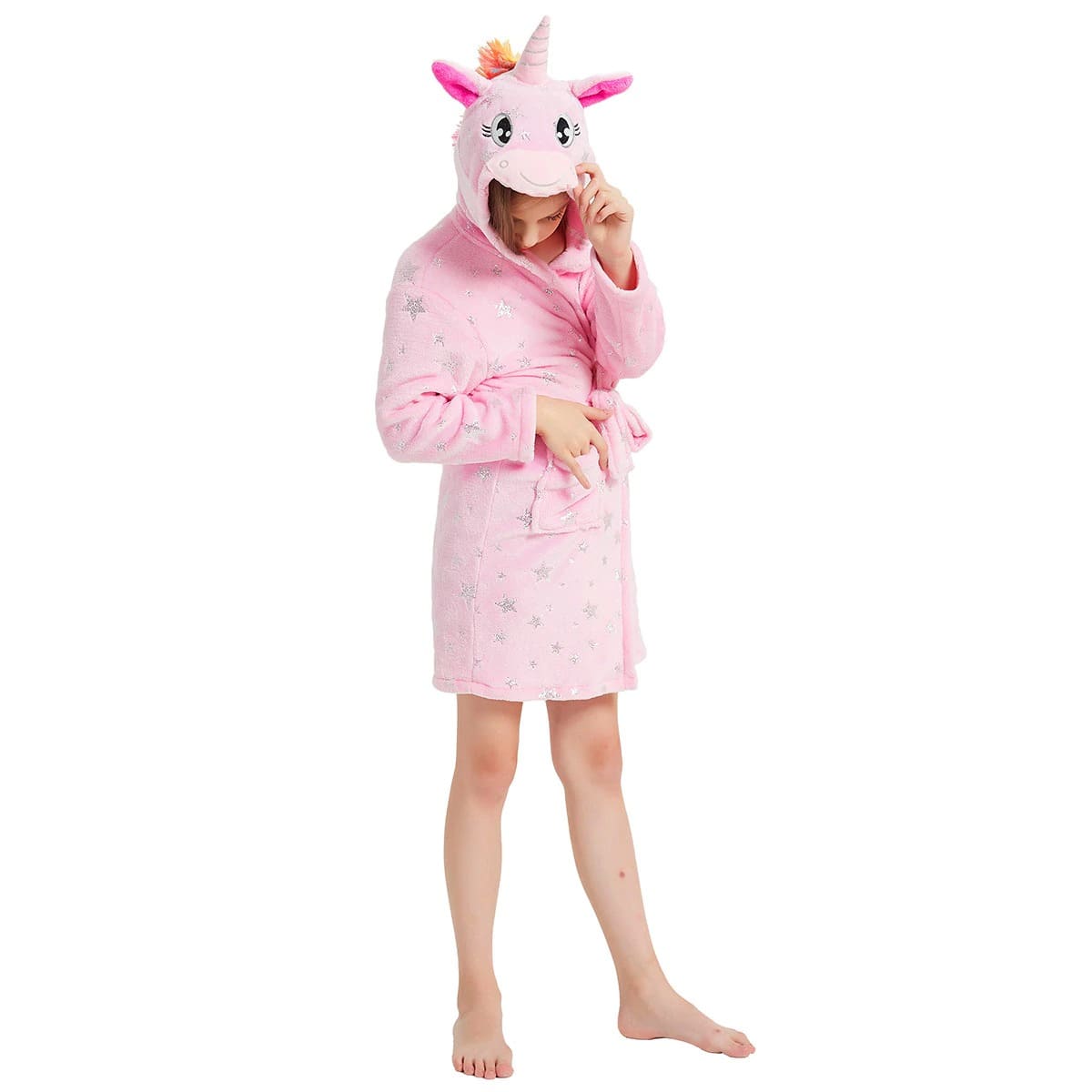 Peignoir rose licorne enfant