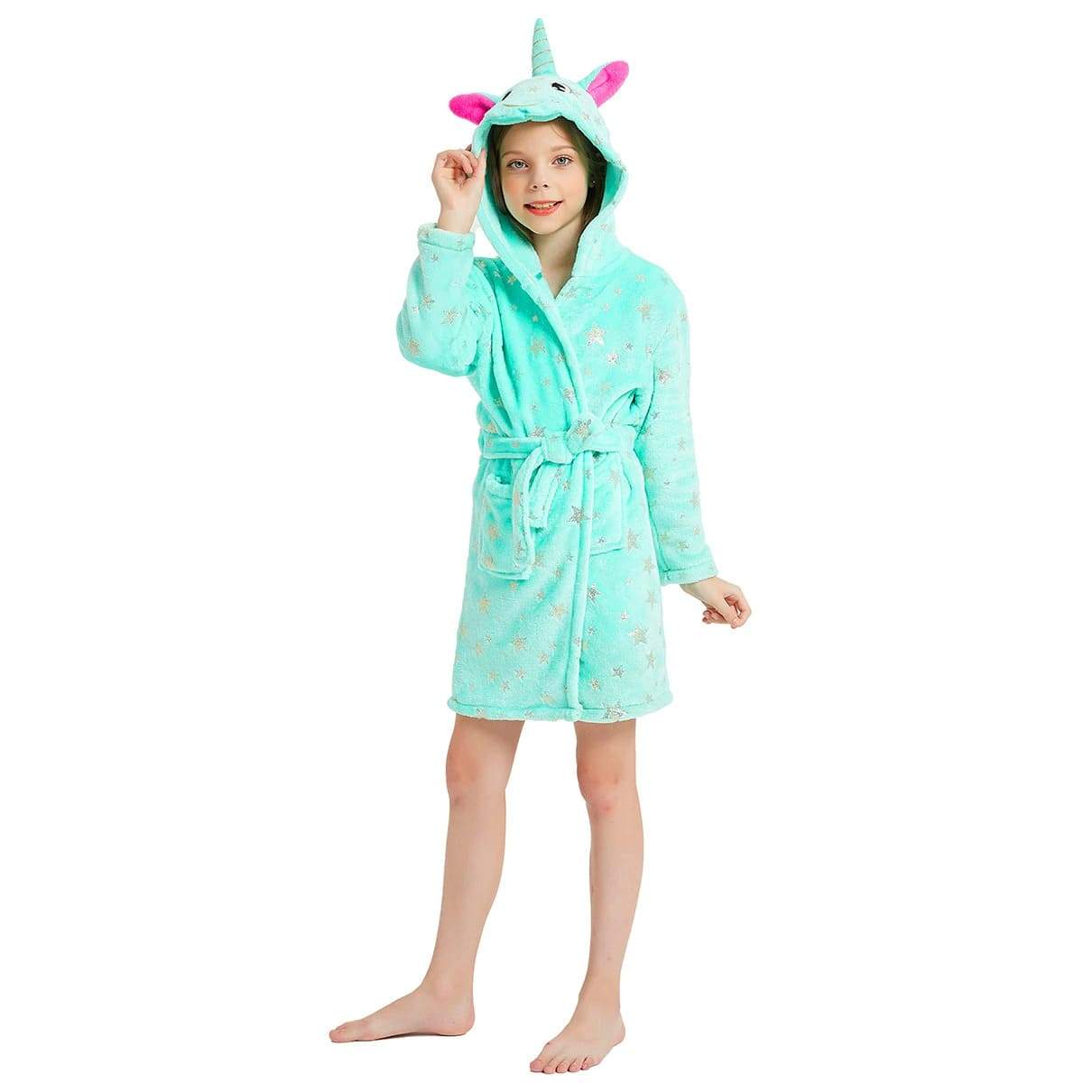 Peignoir licorne vert