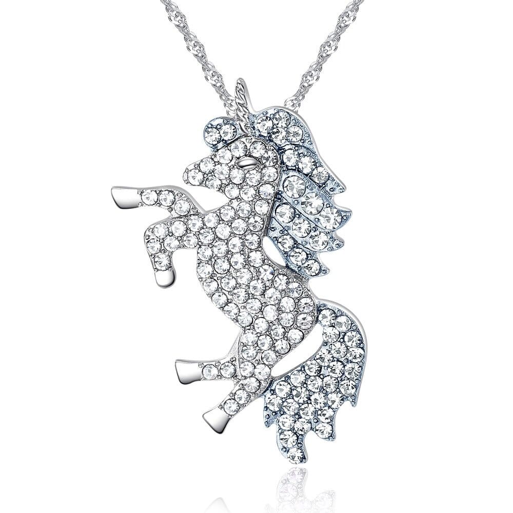 Collier argent licorne élégante
