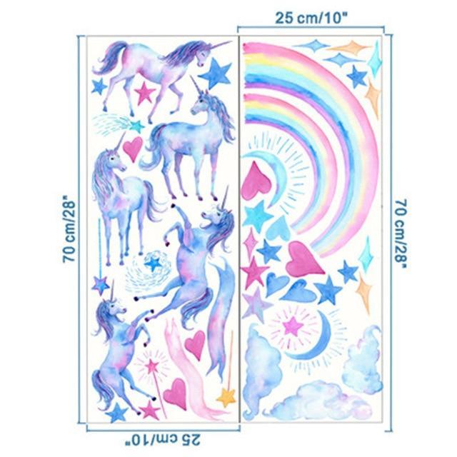Sticker licorne appliqué