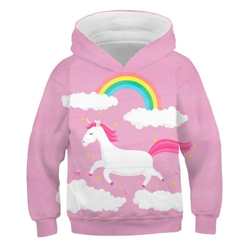 Pull licorne arc-en-ciel avant