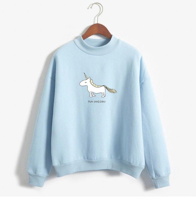 Pull licorne bleu pour femme