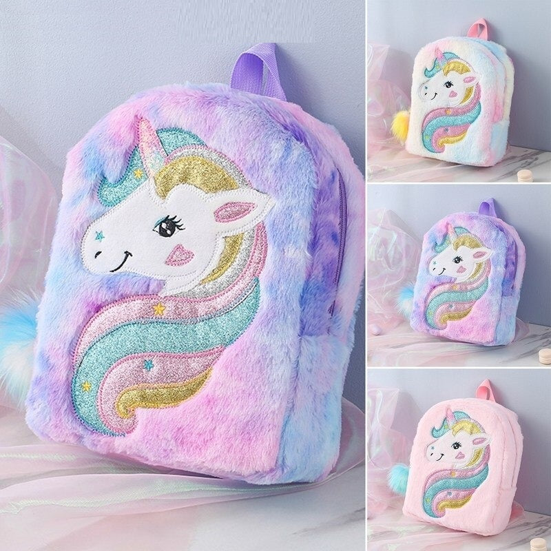 Licorne peluche avec poche