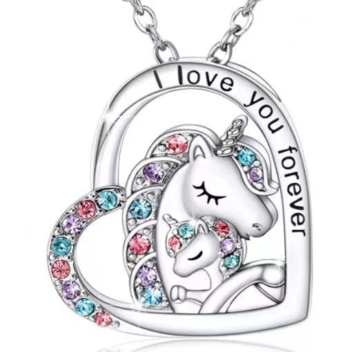 Collier licorne mère et fille