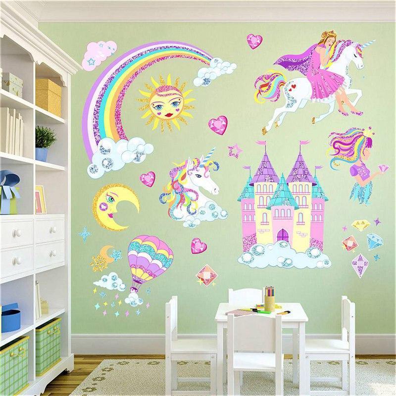 Décor licorne multicolore