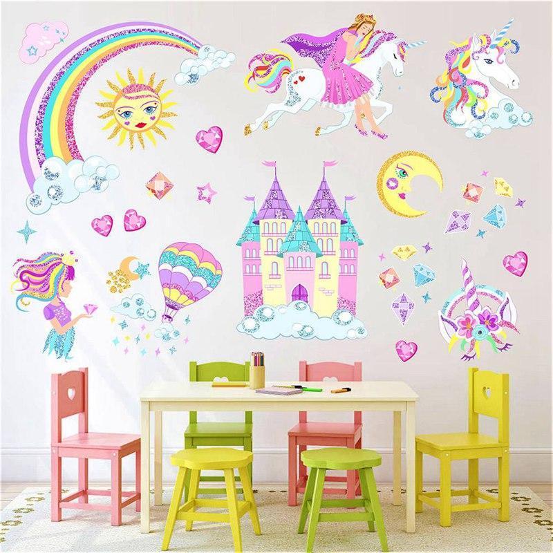 Sticker mural château féerique