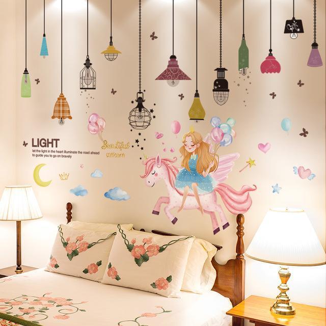 Sticker licorne coloré
