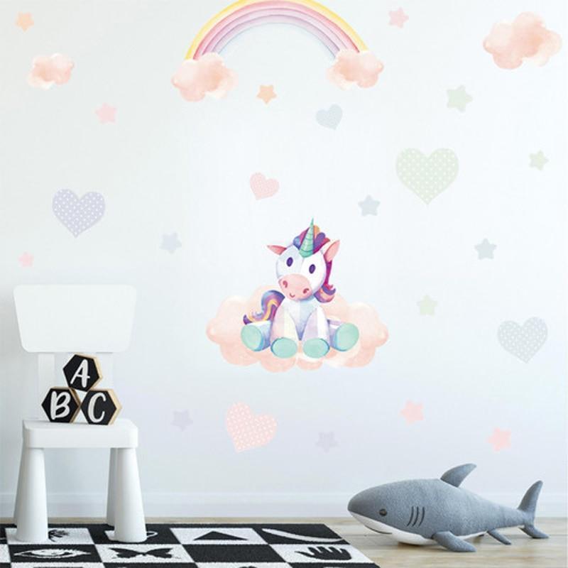 Licorne arc-en-ciel murale