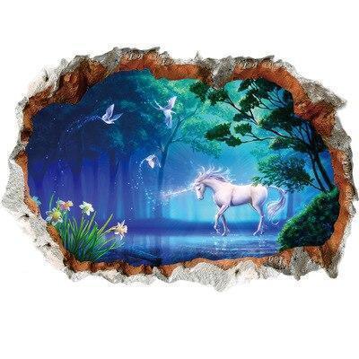 Sticker licorne mural magique