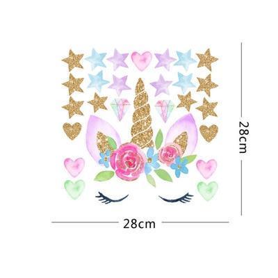 Sticker Licorne Emoji mural