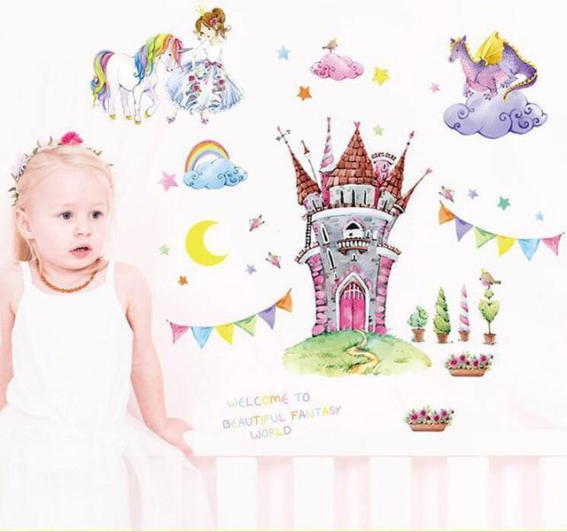 Sticker licorne féérique