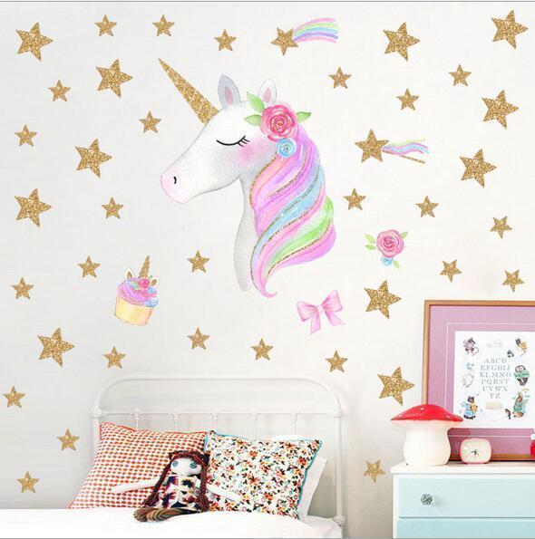 Sticker licorne coloré