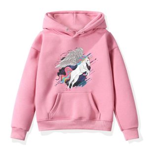 Pull licorne rose de face