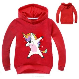 Licorne rouge amusante