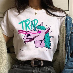 Tête de licorne colorée