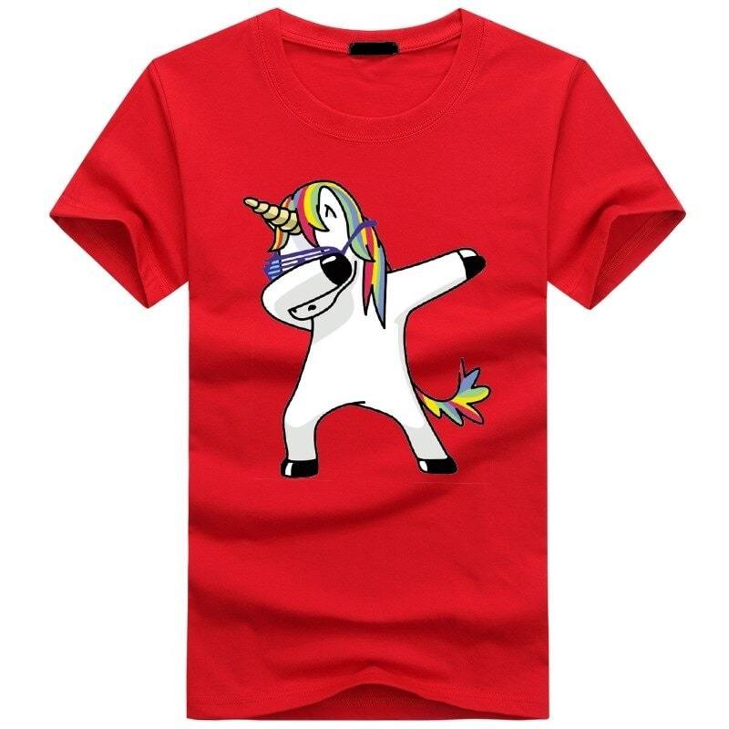T-Shirt Licorne Rouge
