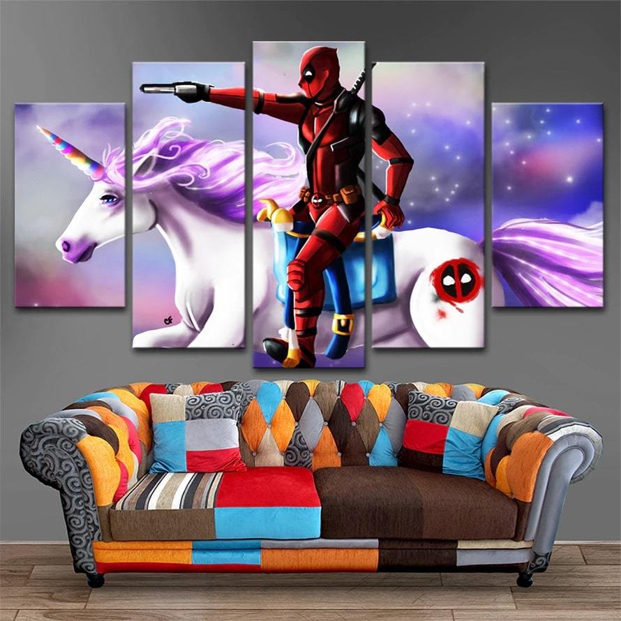 Toile de la licorne Deadpool