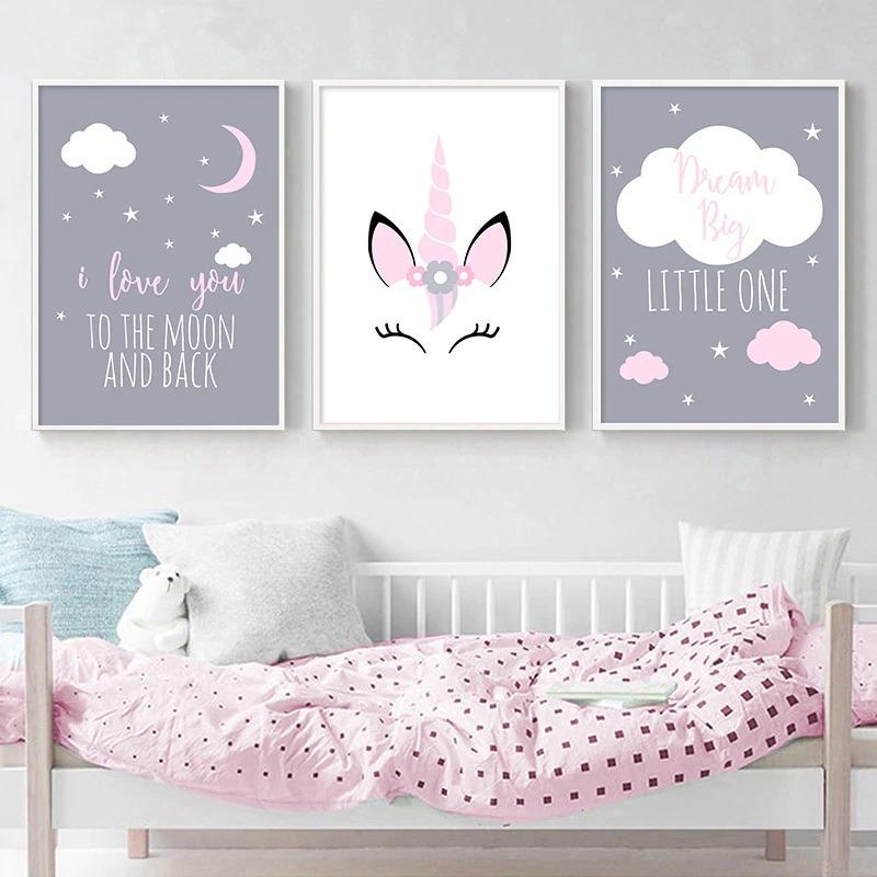 Toile licorne élégante