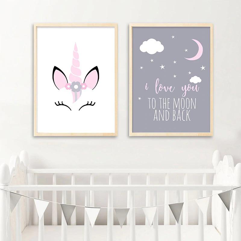 Tableau licorne pastel