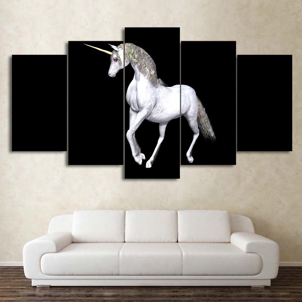 Vue rapprochée tableau licorne