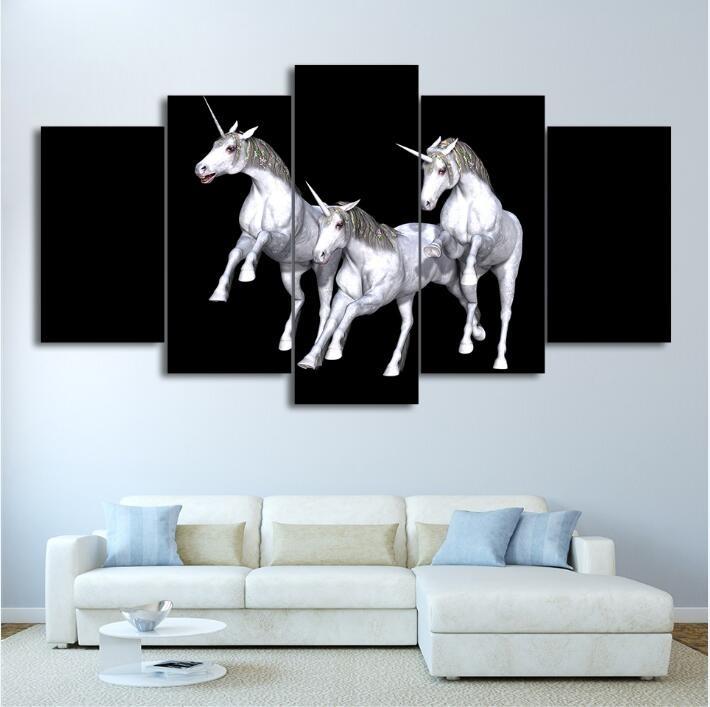 tableau licorne vibrant