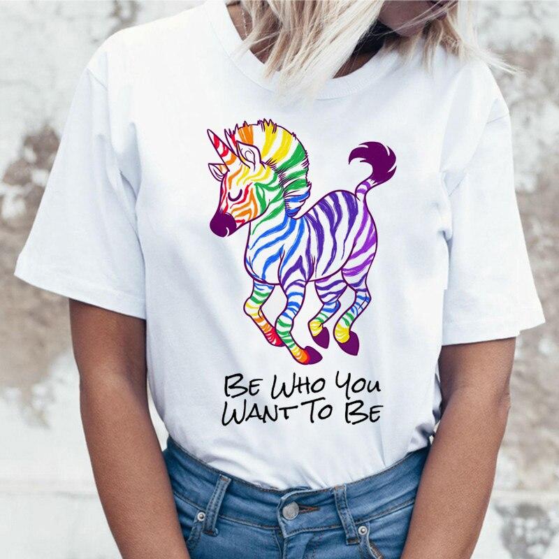 Motif licorne zébré blanc