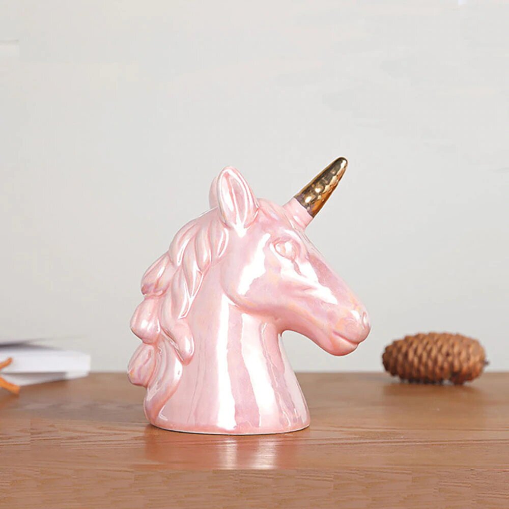 Tirelire licorne en céramique