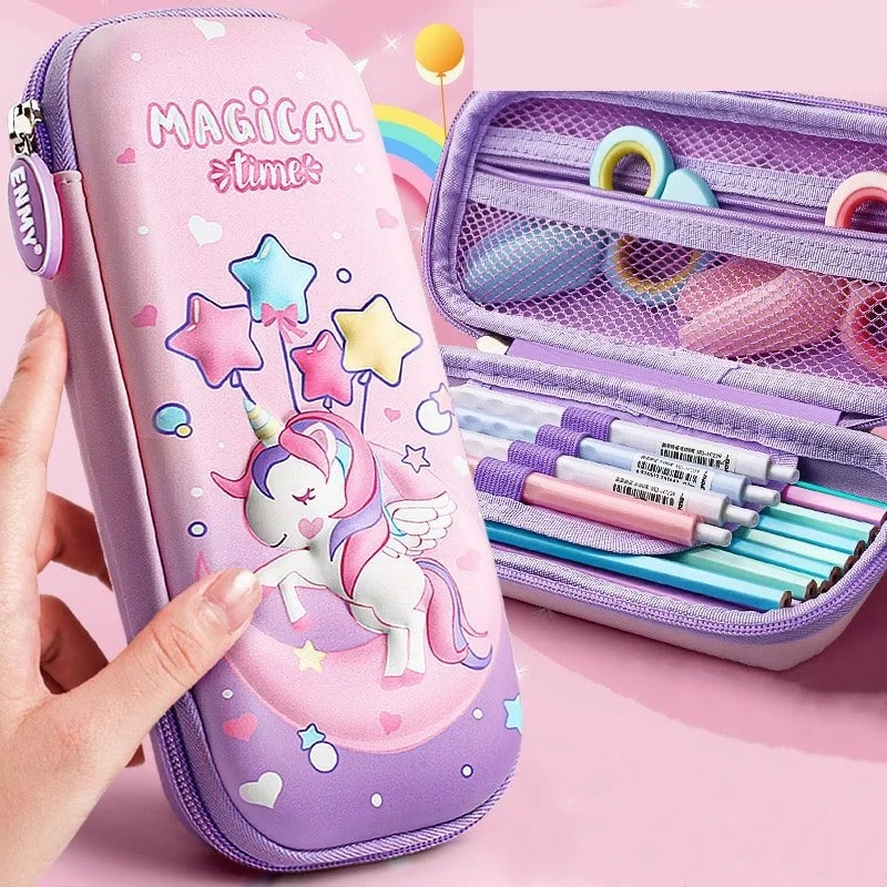 Trousse licorne en plastique