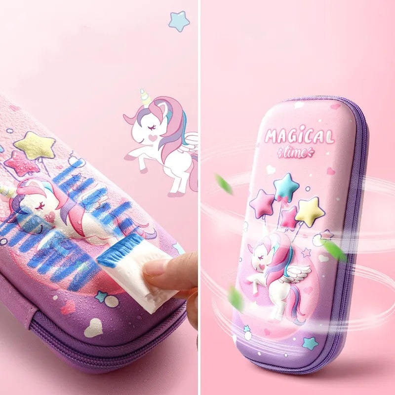 Grande trousse scolaire colorée