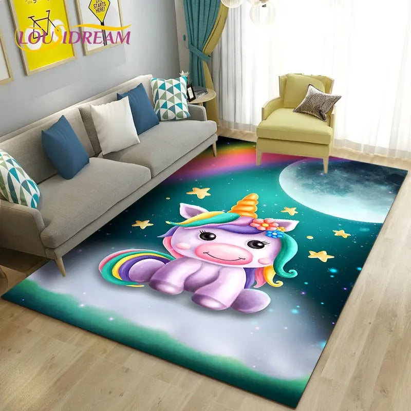 tapis bébé avec licorne