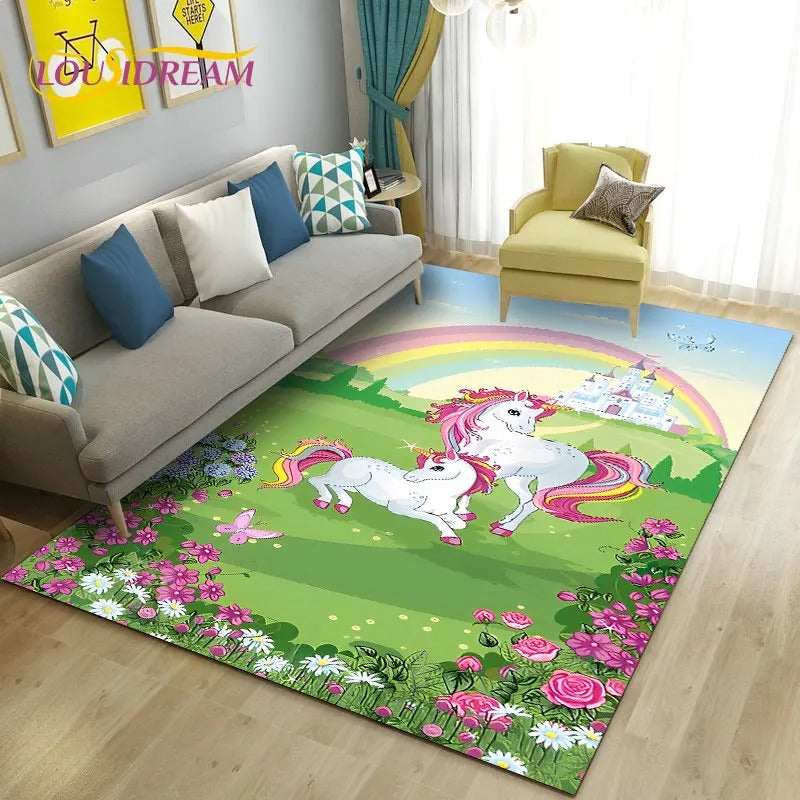 Tapis multicolore dans salon