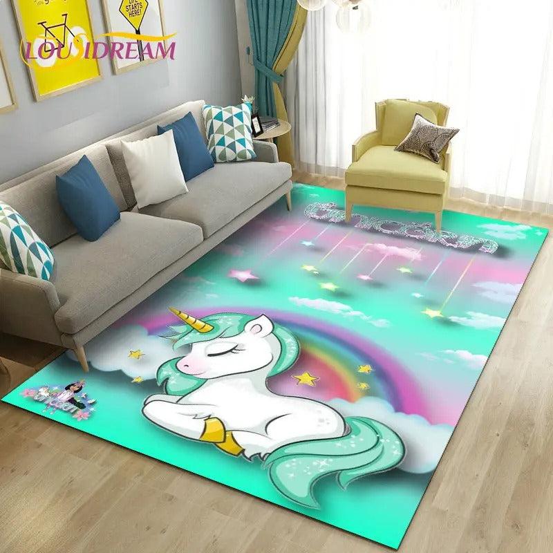 Tapis Licorne Garçon coloré