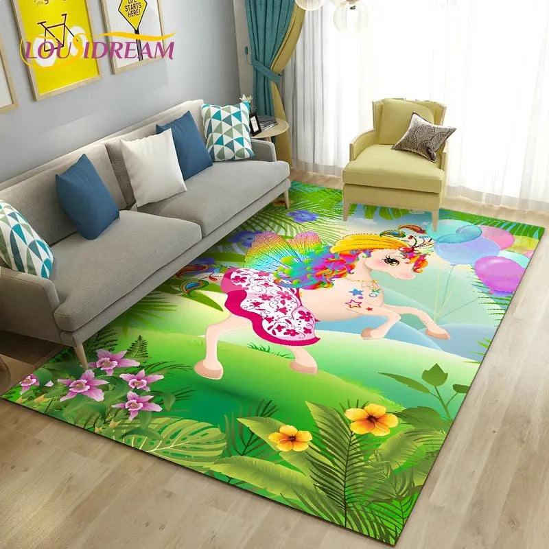 Tapis licorne coloré